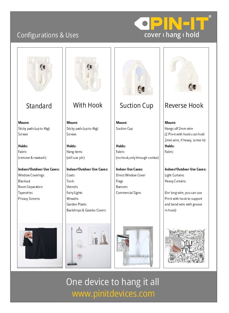 Pin-it® Multi-purpose Hanging Device